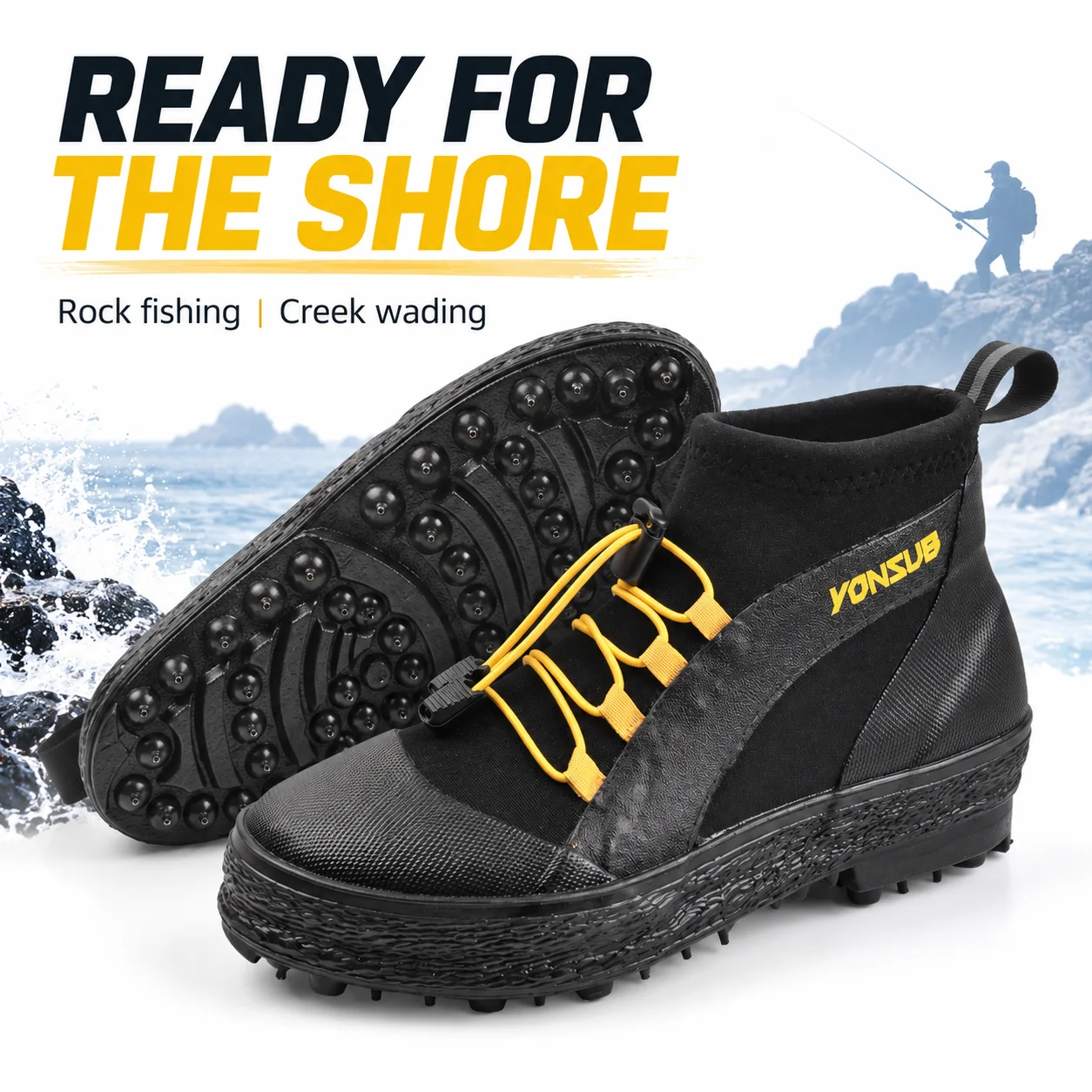YONSUB Rock Fishing Shoes Stud - огляд і ціна Outdoor Adventure Shoes